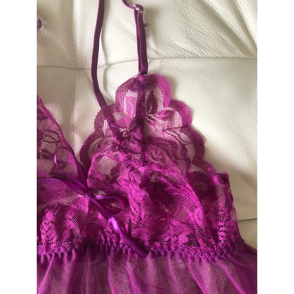 2/$25đź’•Beautiful purple babydoll NWT - Picture 3 of 5